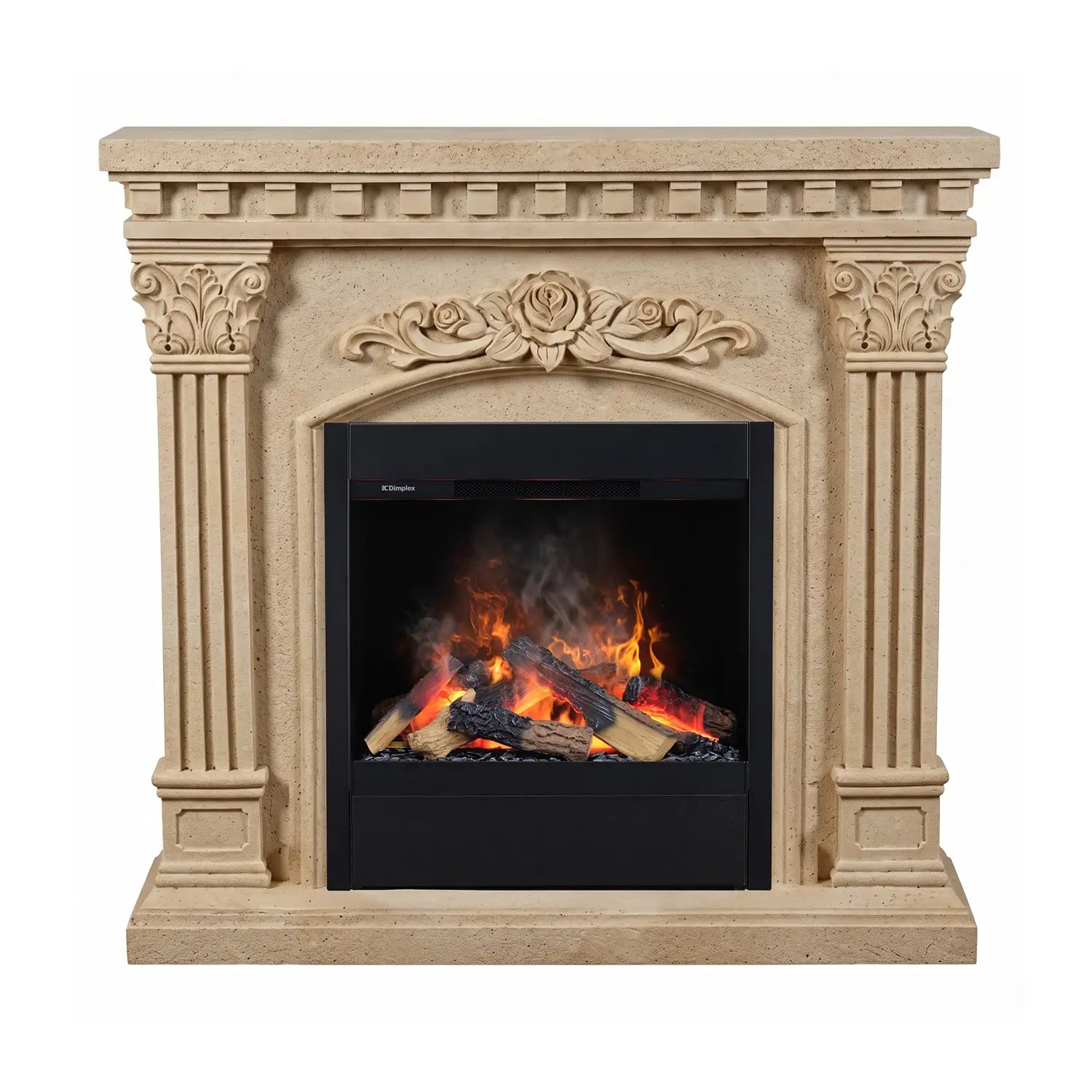 Freyr - Chimenea de vapor de agua en poliestona - blanca