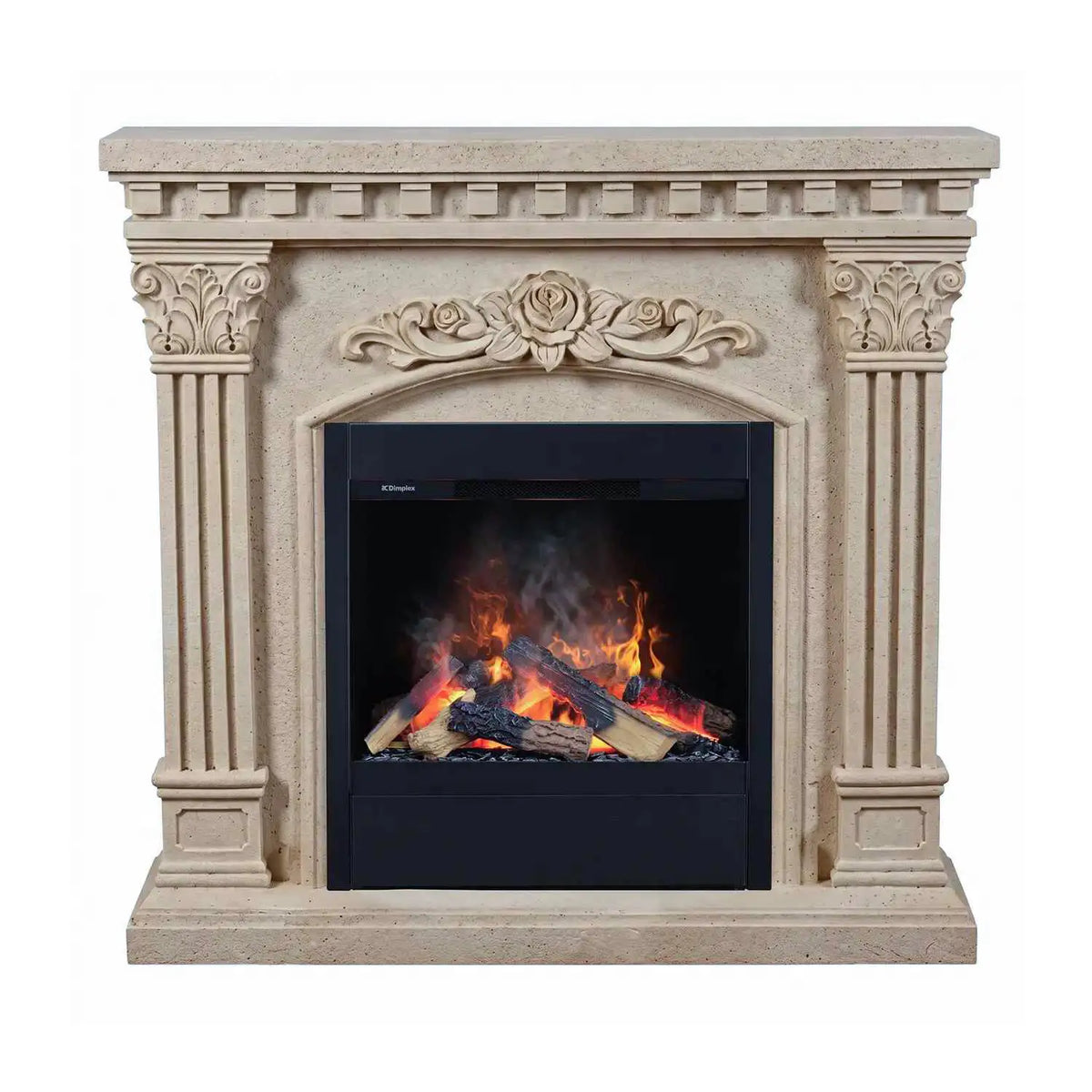 Freyr - Chimenea de vapor de agua en poliestona - blanca