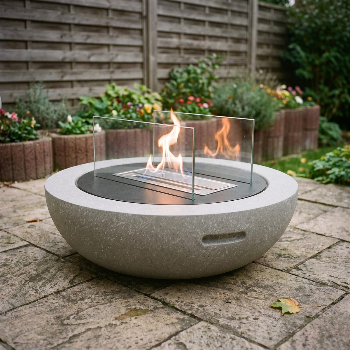 LUMA - Granite Grey - Outdoor Bioethanol Fireplace