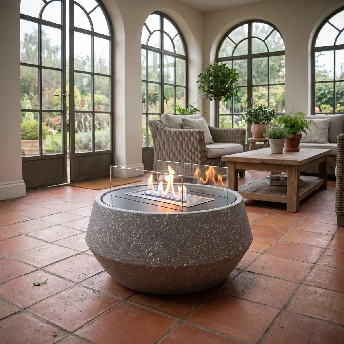 NORDO - Granite Grey - Outdoor Bioethanol Fireplace