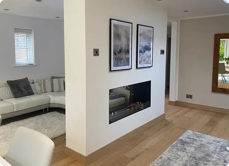 Chimenea de bioetanol tipo túnel