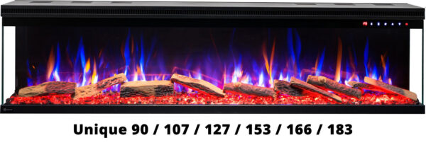 Unique Chimenea eléctrica de 166 cm