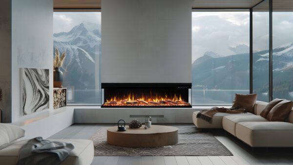 Unique Chimenea eléctrica de 166 cm