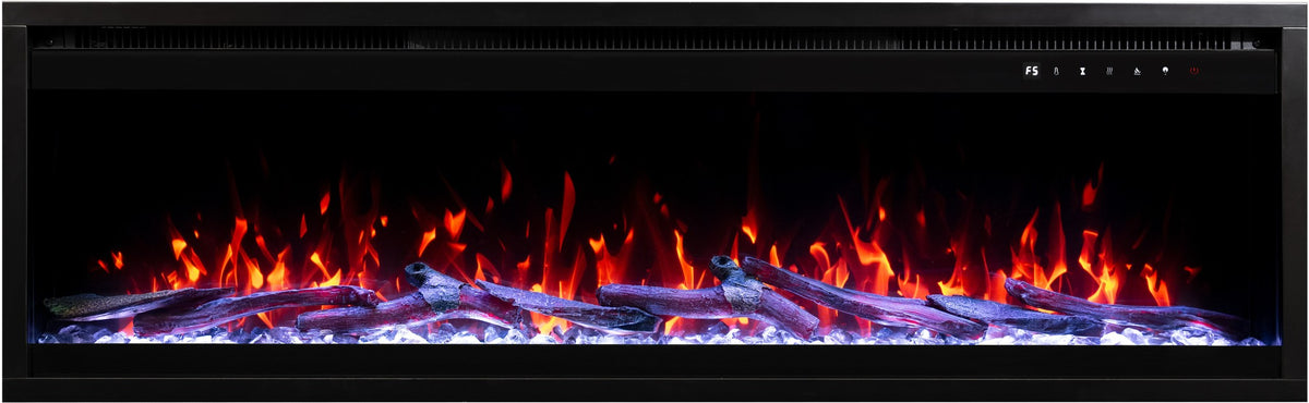 Chimenea eléctrica montada en pared Royal 3D - 180 cm