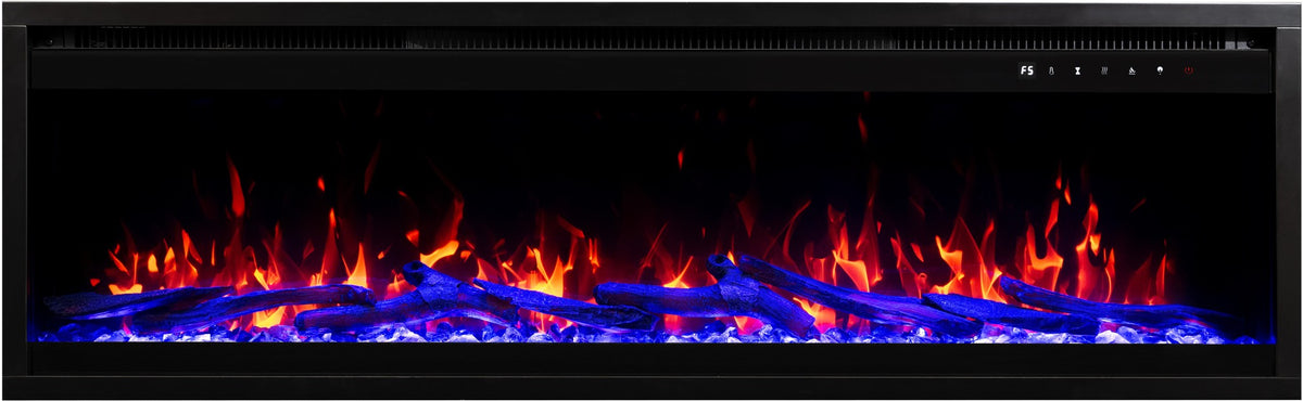 Chimenea eléctrica montada en pared Royal 3D - 180 cm