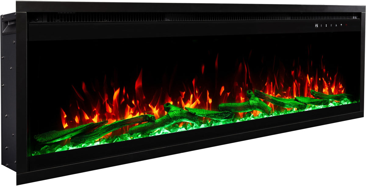Chimenea eléctrica montada en pared Royal 3D - 180 cm