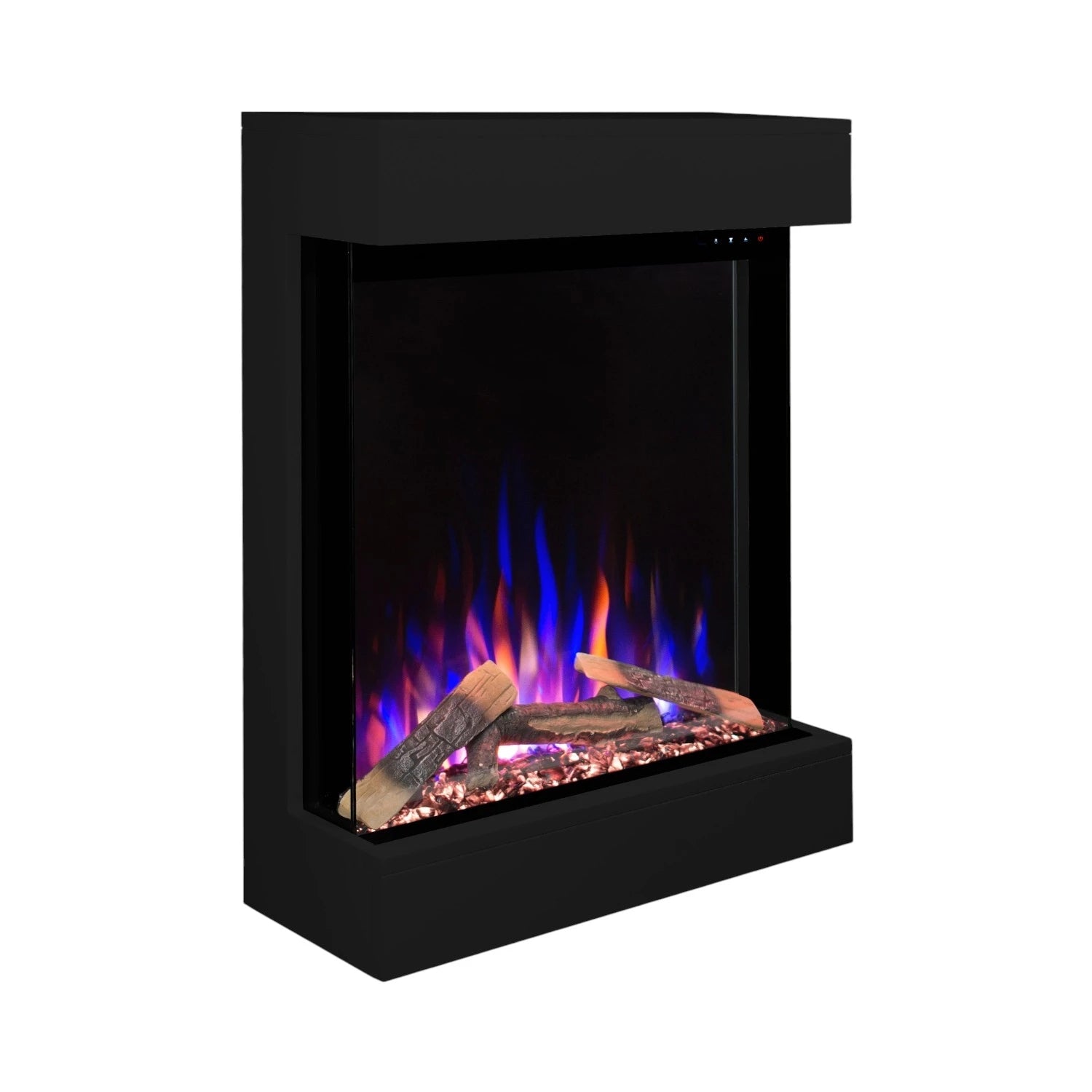 Dame Black Electric Fireplace | Sleek Design & 1.5 kW Heat Output