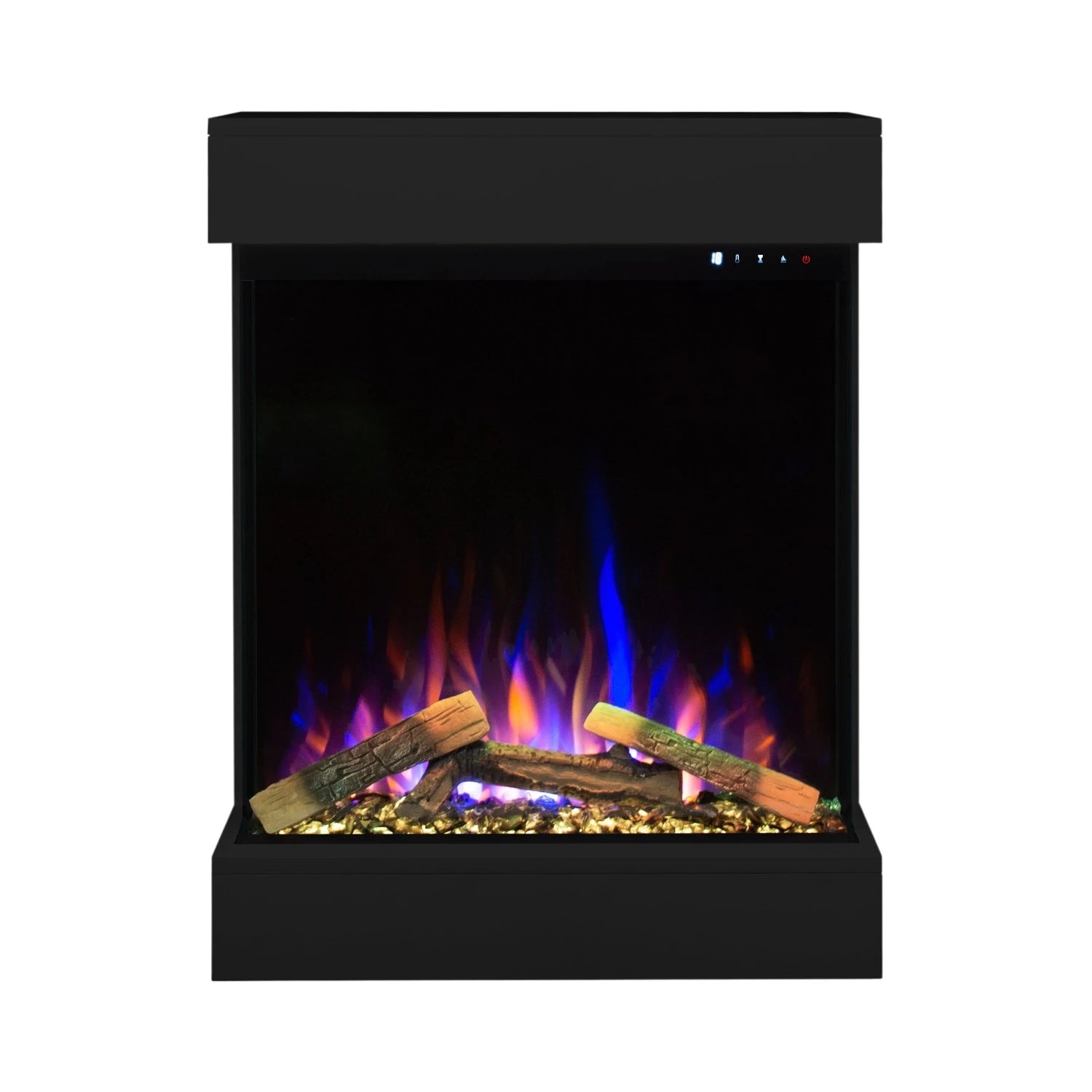 Dame Black Electric Fireplace | Sleek Design & 1.5 kW Heat Output