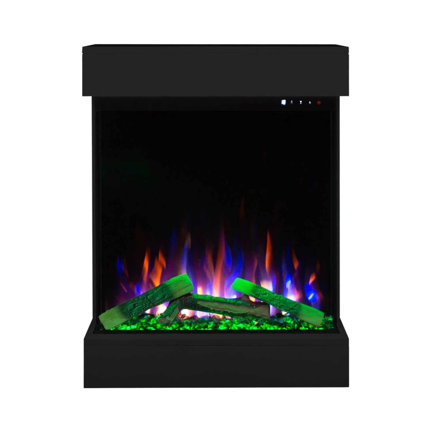 Dame Black Electric Fireplace | Sleek Design & 1.5 kW Heat Output