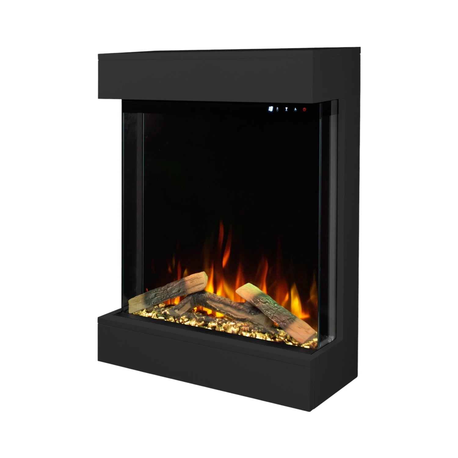 Dame Black Electric Fireplace | Sleek Design & 1.5 kW Heat Output