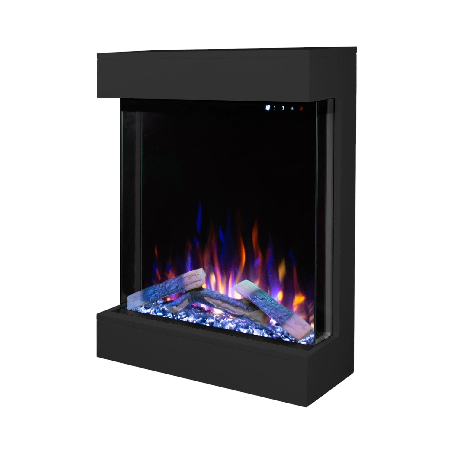 Dame Black Electric Fireplace | Sleek Design & 1.5 kW Heat Output