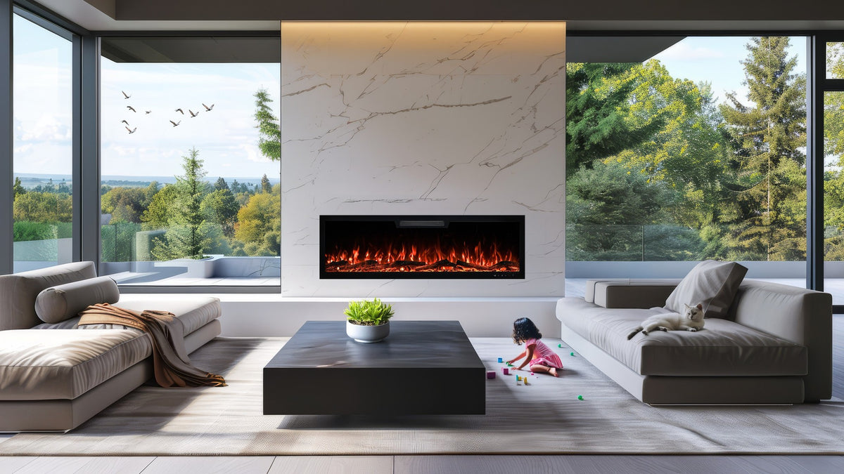 Chimenea eléctrica Elite de 213,3 cm