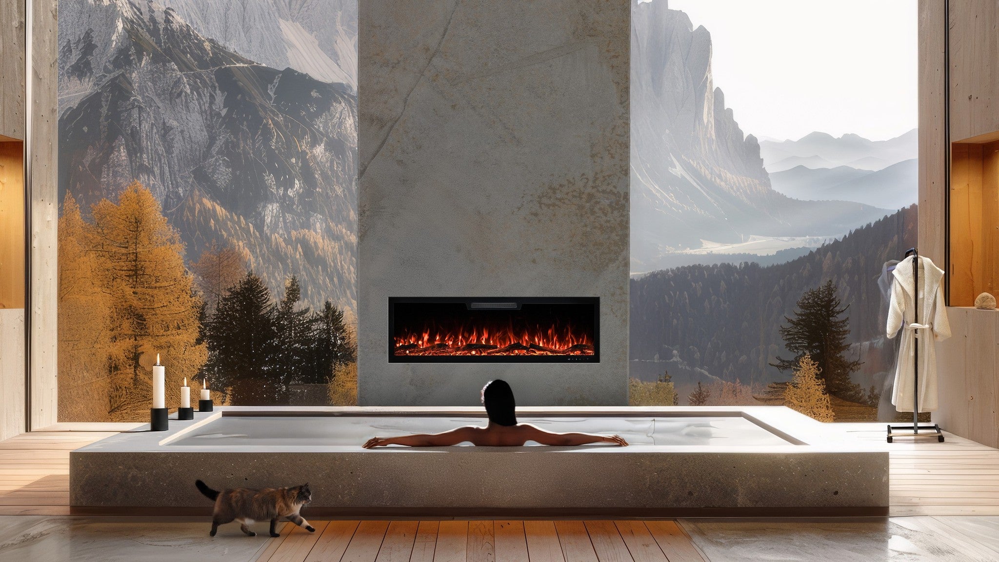 Elite 127 cm Built-In Electric Fireplace