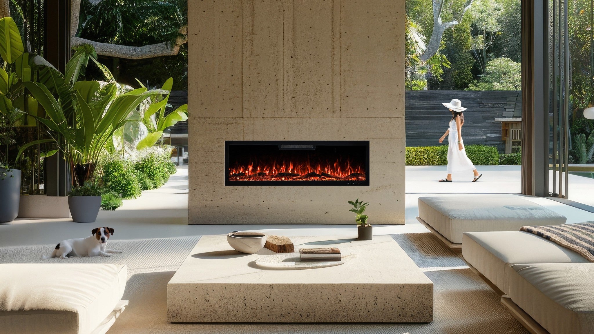 Elite 127 cm Built-In Electric Fireplace