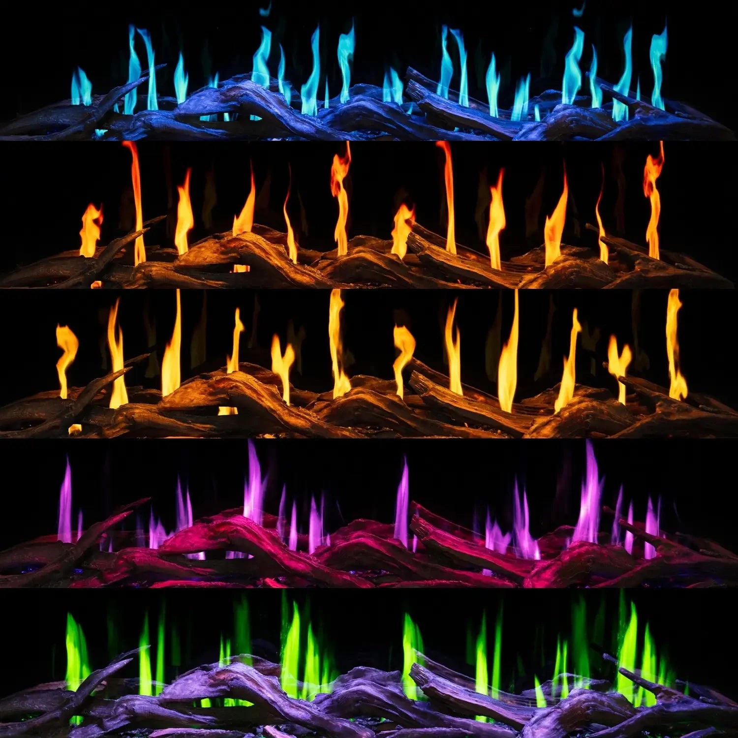 Chimenea eléctrica Gold 132 cm