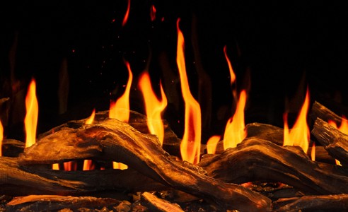 Gold 132 cm - Built-In Electric Fireplace