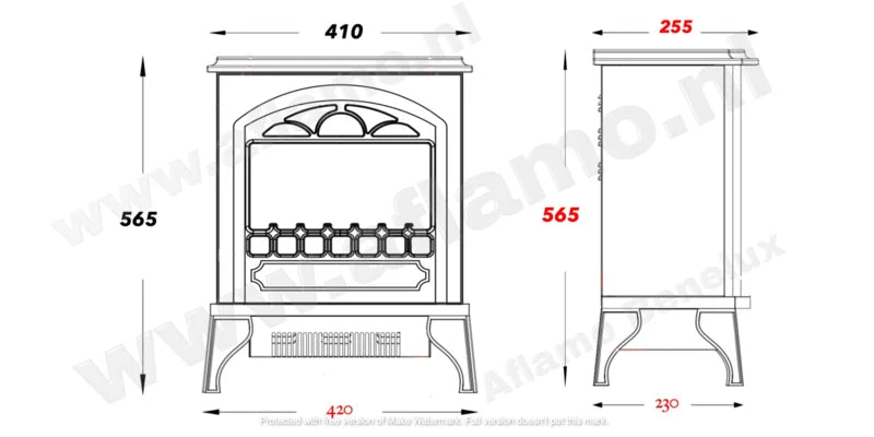 Hereford chimenea electrica