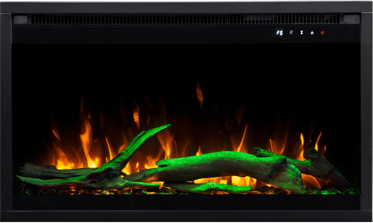 Insertable eléctrico para chimenea 3D de 35" (90 cm)