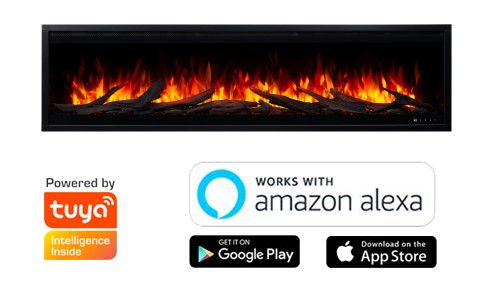 Royal 3D - 100 cm Built-in electric fireplace