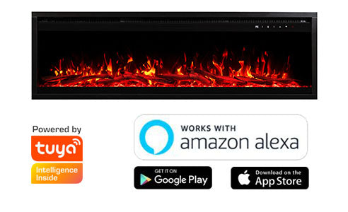 Royal Pro Wall-Mounted Electric Fireplace - 140 cm
