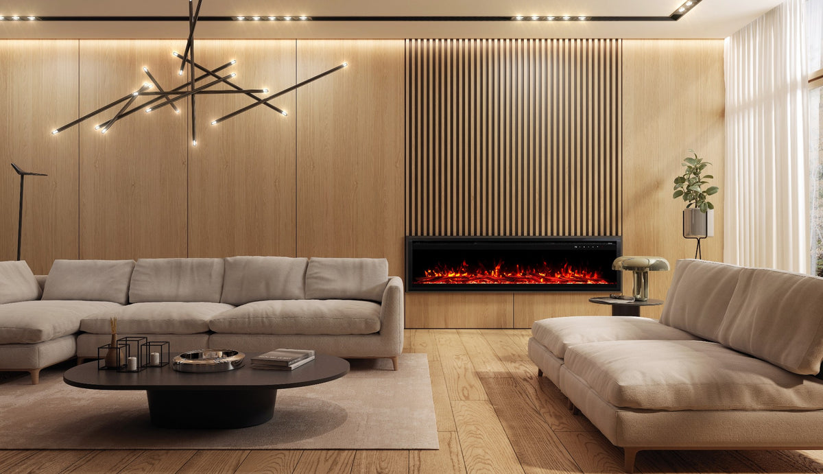 Chimenea eléctrica montada en pared Royal 3D - 180 cm