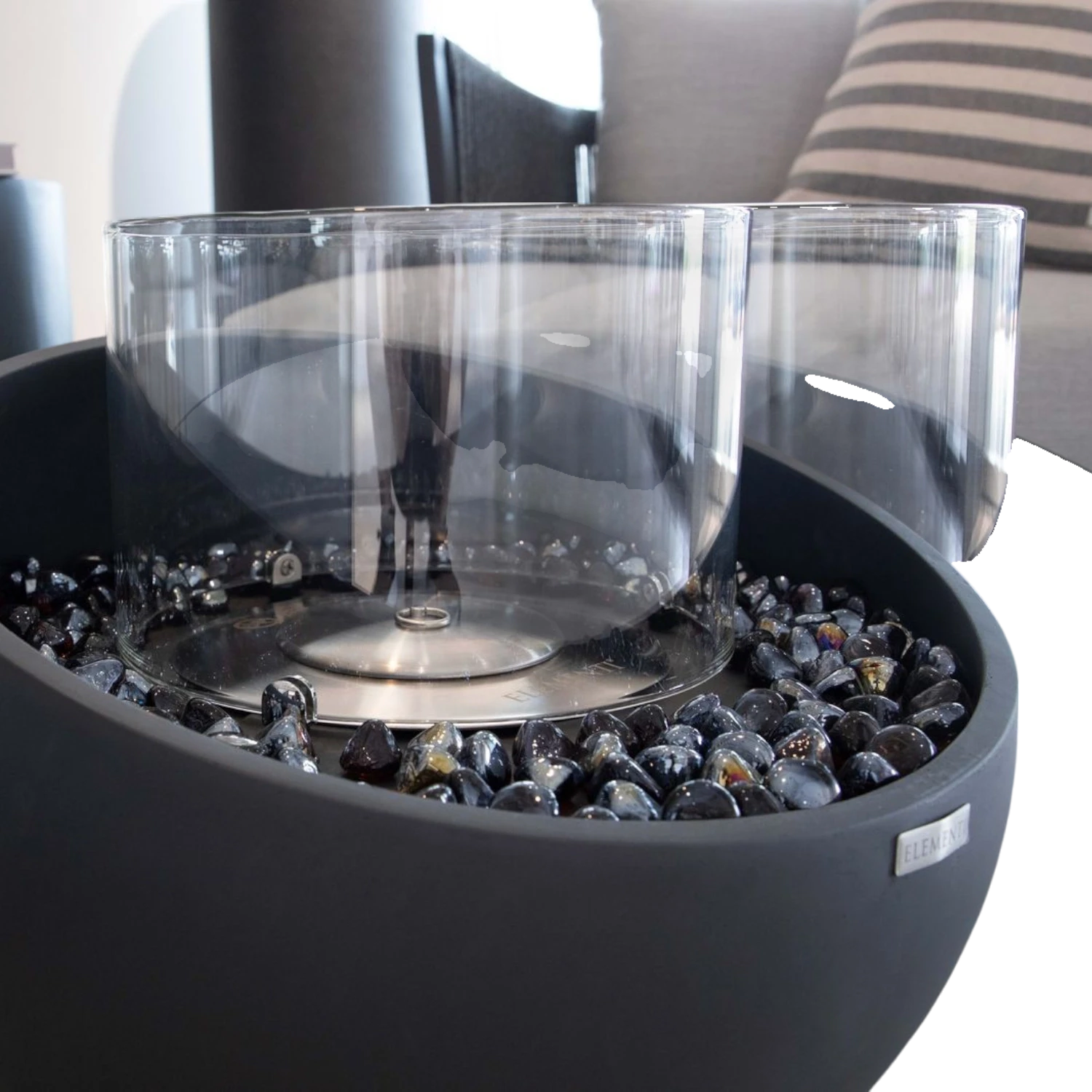 FIRENZE Cuenco de Bioetanol S – Negro Pizarra