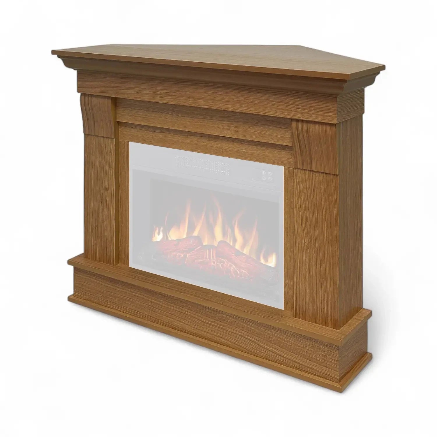Chimenea de esquina Albion – Roble Claro (Solo Marco)