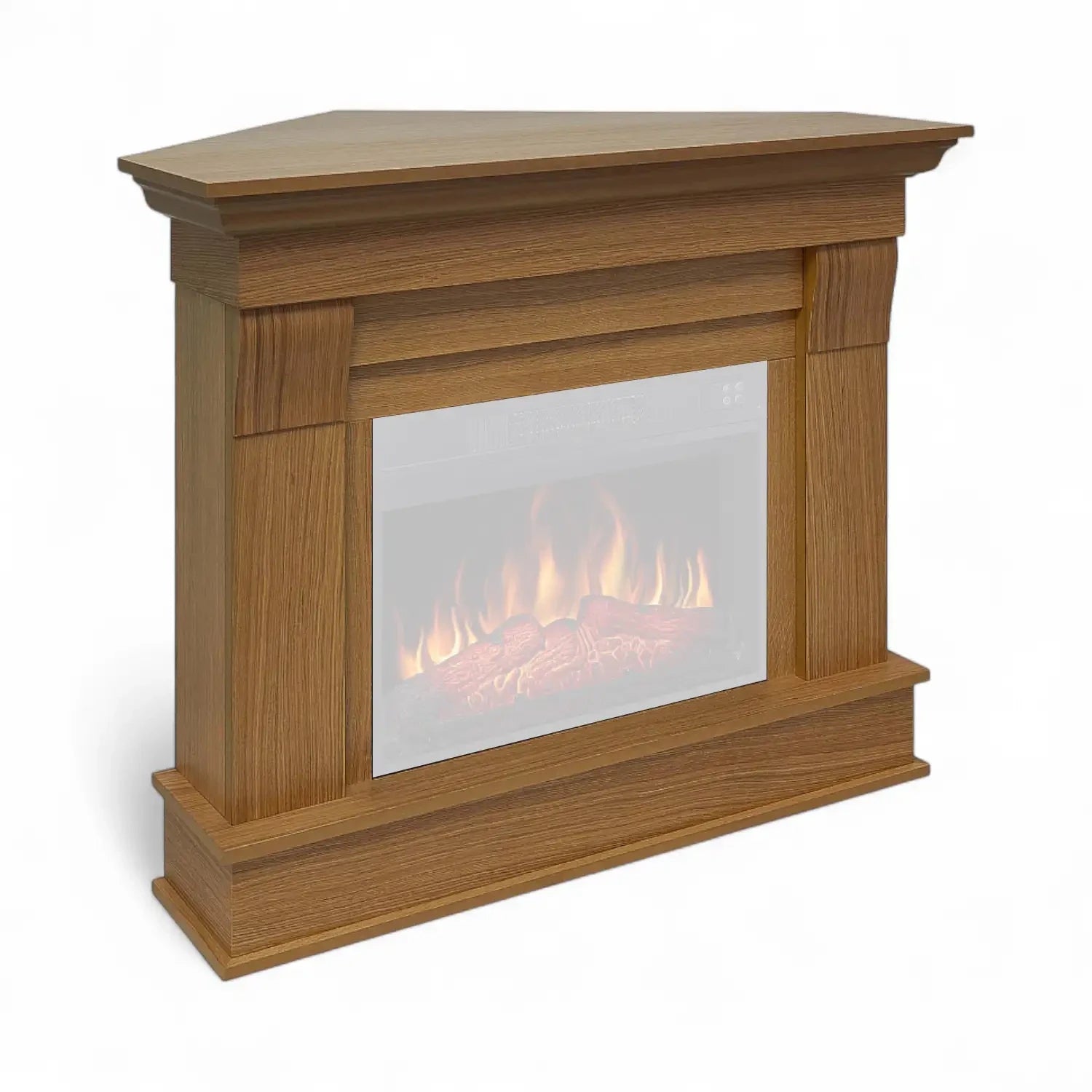 Chimenea de esquina Albion – Roble Claro (Solo Marco)