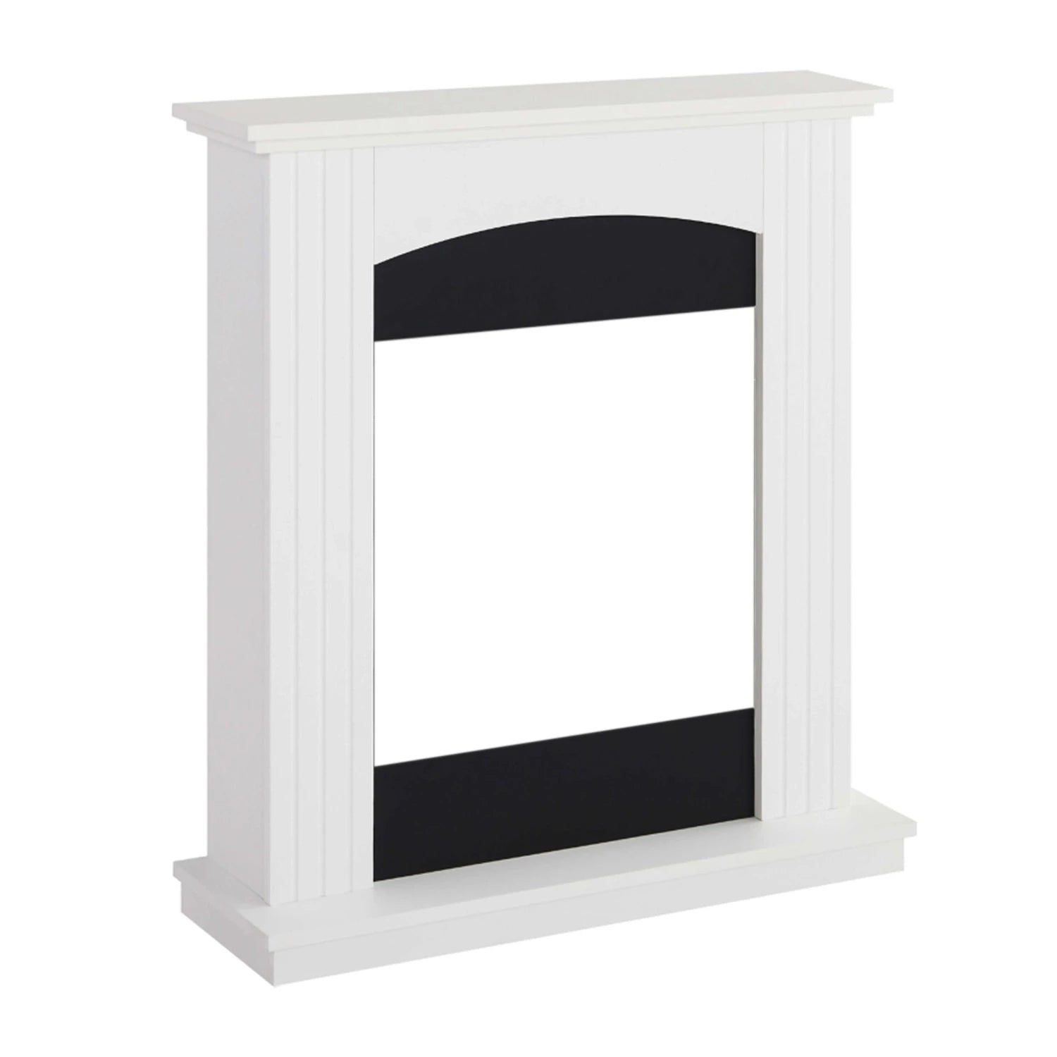 White ArtiFlame Collins fireplace mantel frame only, MDF surround