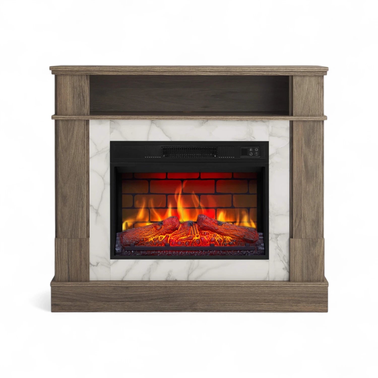 Chimenea Eléctrica For Living – Roble Gris