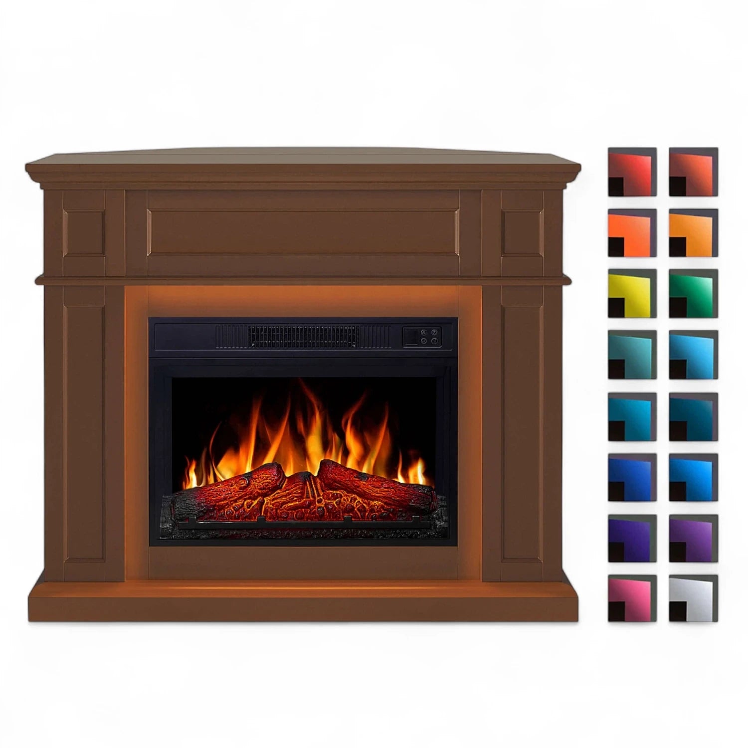 Chimenea eléctrica Linz 2 en 1 – Marrón