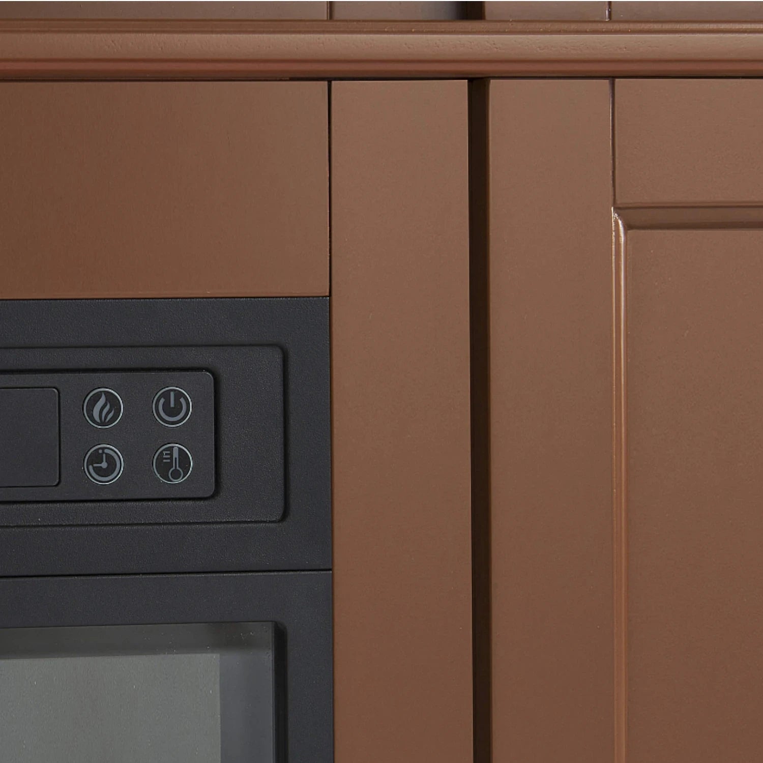 Chimenea eléctrica Linz 2 en 1 – Marrón
