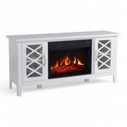 Chimenea Eléctrica Odessa - Mueble blanco