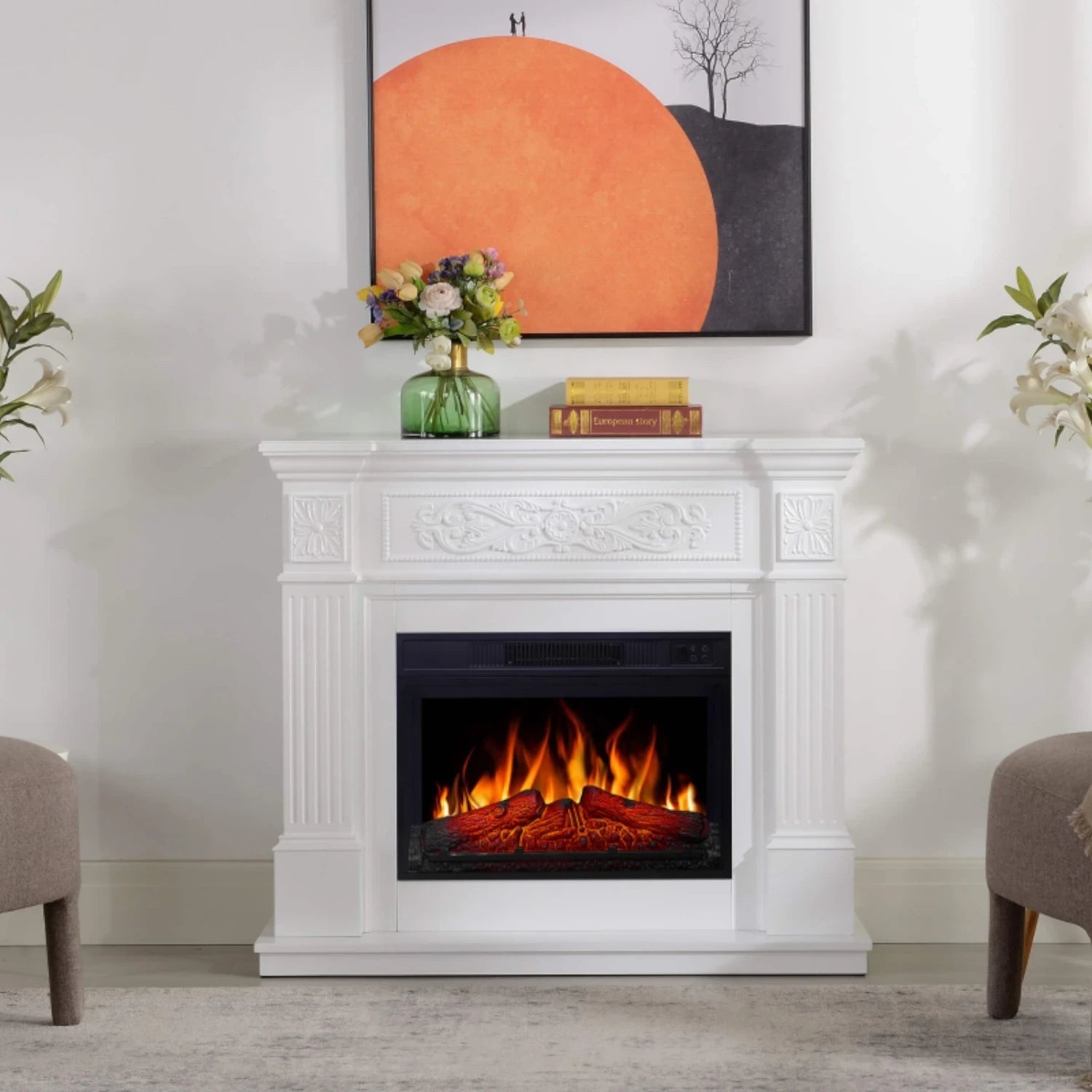 Chimenea Eléctrica Toscana - Blanca