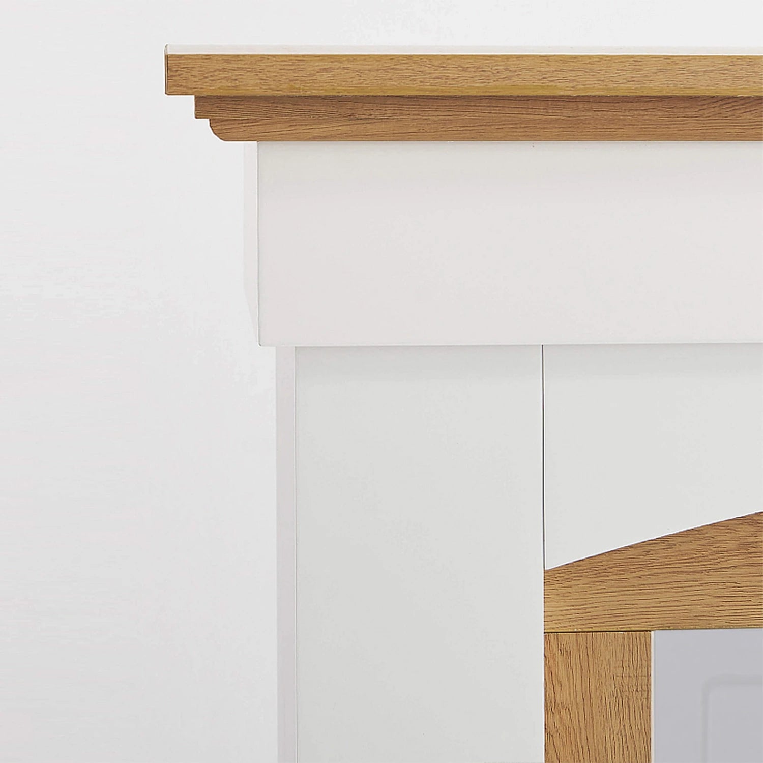 Chimenea Woodley – Blanco / Roble Natural (Solo Marco)