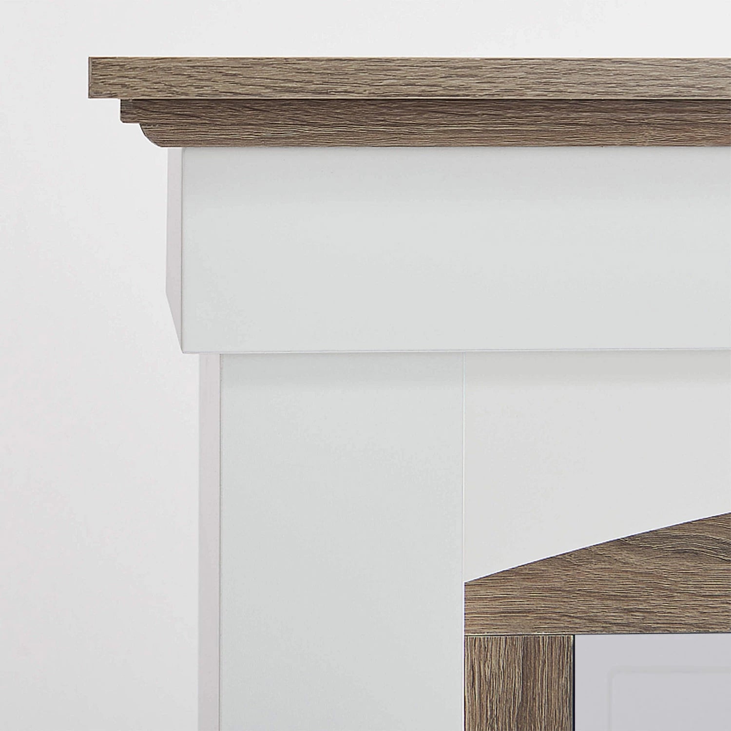 Chimenea Woodley – Blanco / Roble Gris (Solo Marco)