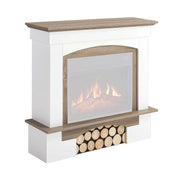 Chimenea Woodley – Blanco / Roble Gris (Solo Marco)