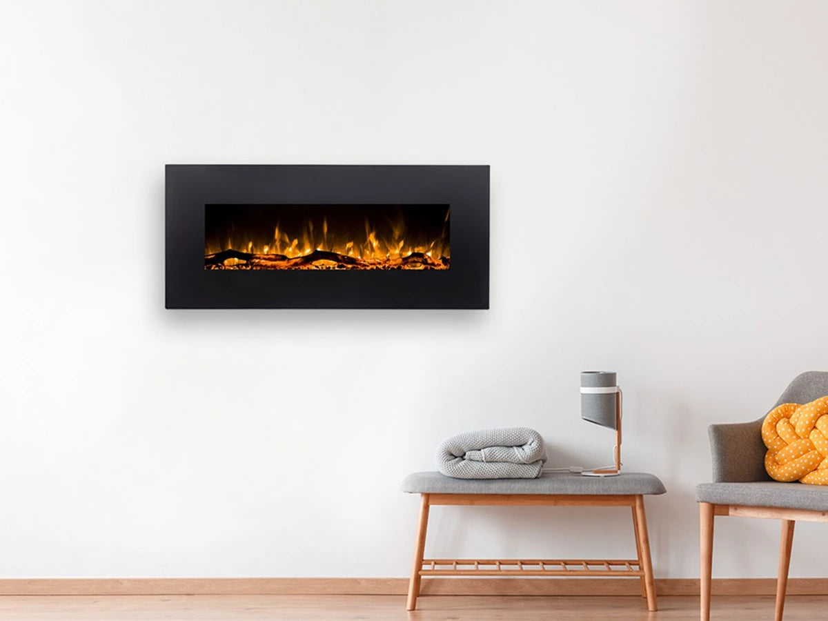 Avon negro chimenea electrica