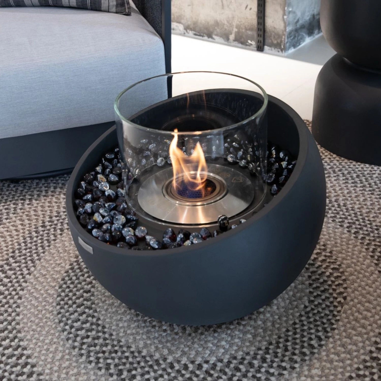 FIRENZE Cuenco de Bioetanol S – Negro Pizarra
