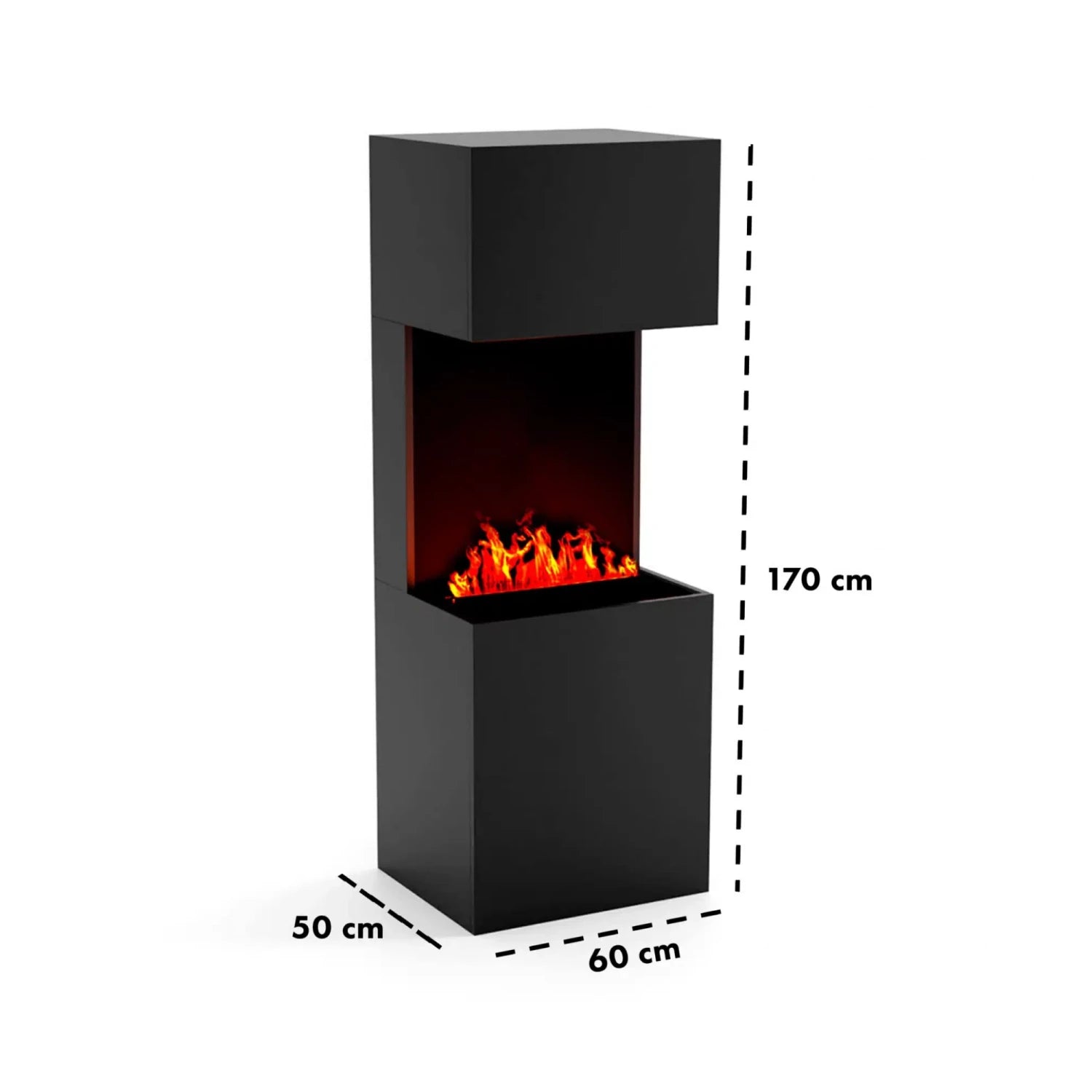 Chimenea híbrida Beethoven – Negro