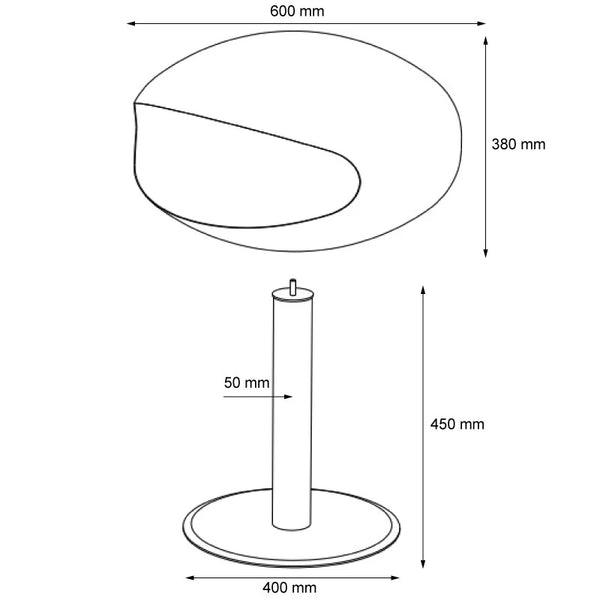 Cocoon Pedestal Acero