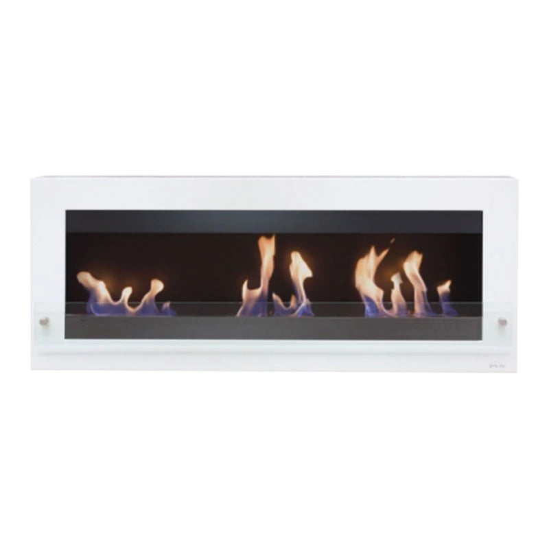 Chimenea bioetanol de pared en color Blanco