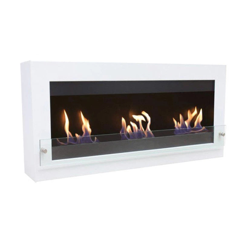 Chimenea bioetanol de pared en color Blanco