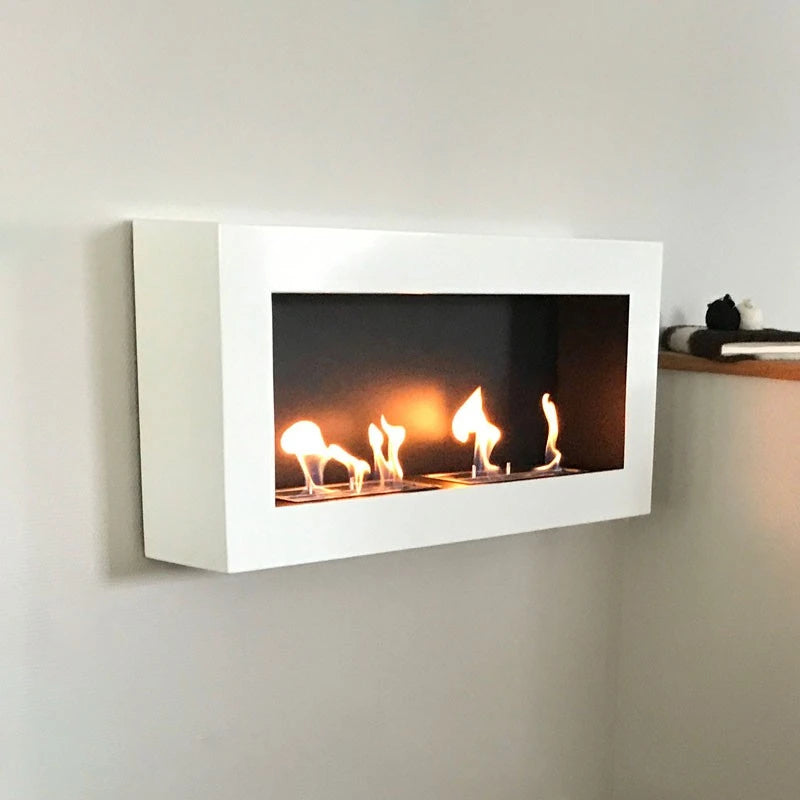 Chimenea bioetanol doble de pared - Blanco