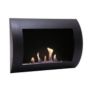 Ocean - Chimenea de bioetanol de pared Negro