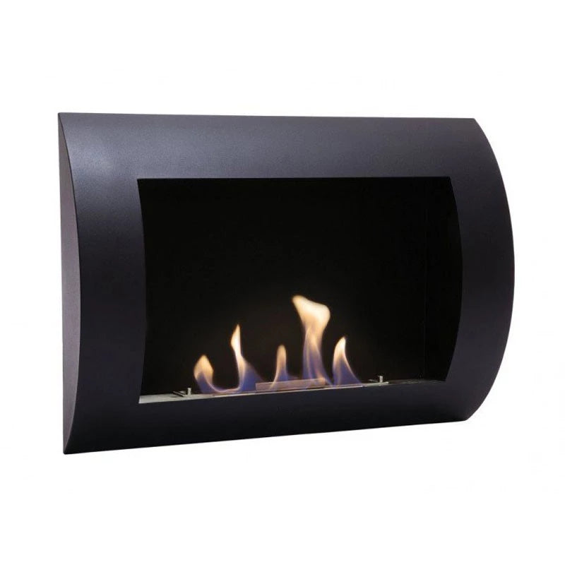 Ocean - Chimenea de bioetanol de pared Negro