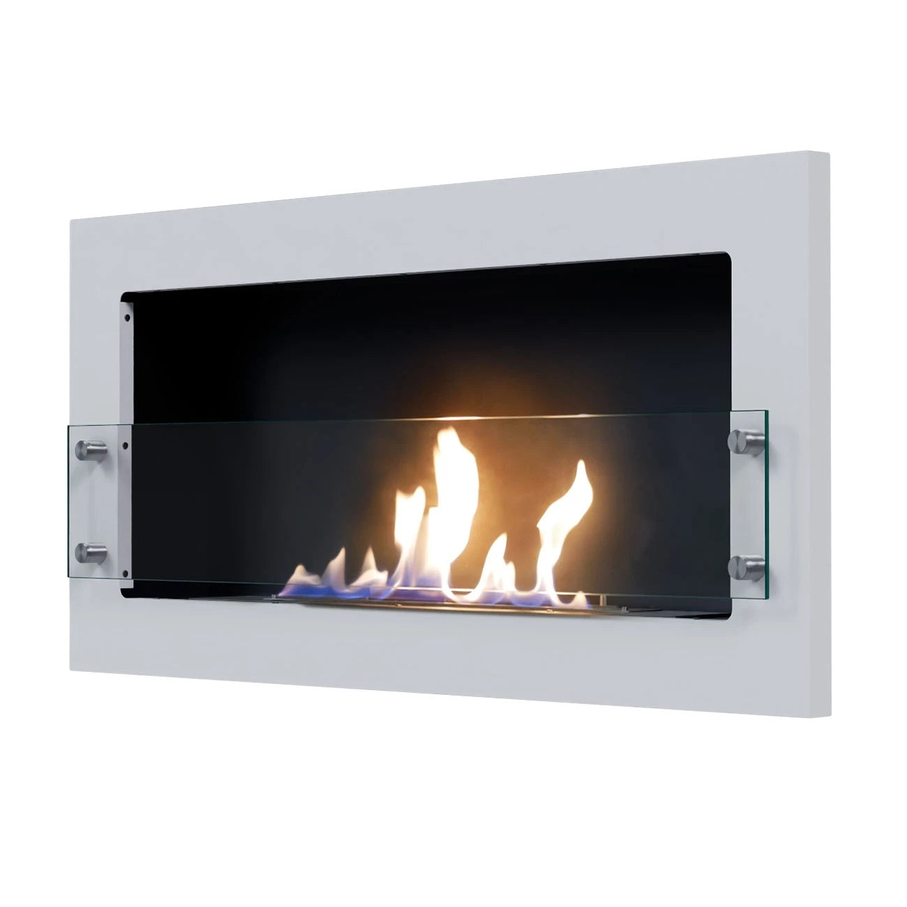 Texas blanca - Chimenea bioetanol de pared