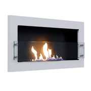 Texas blanca - Chimenea bioetanol de pared