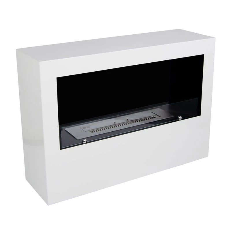 Chimenea Bioetanol para Suelo en Blanco