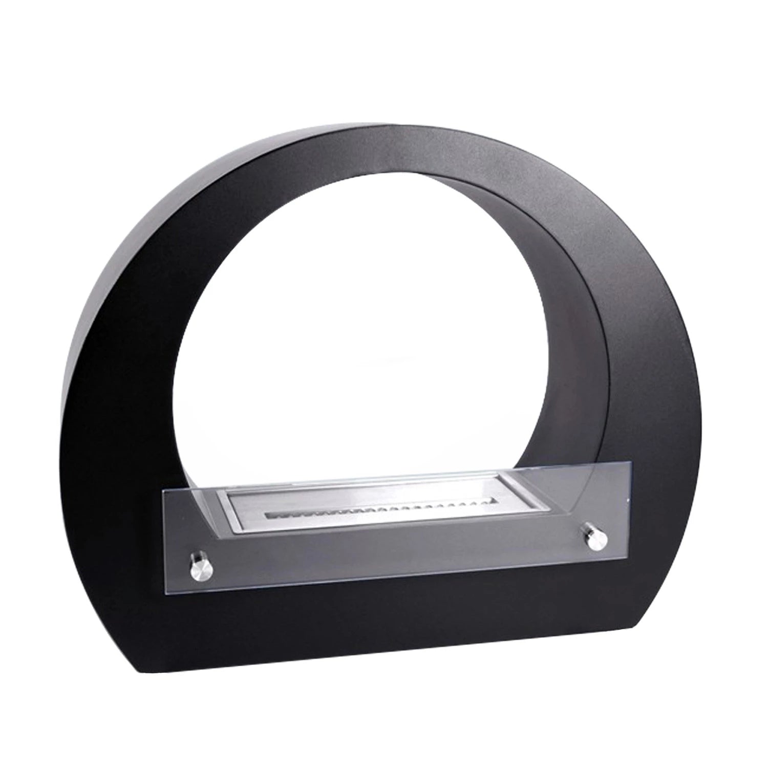 Chimenea bioetanol arqueada - Negro